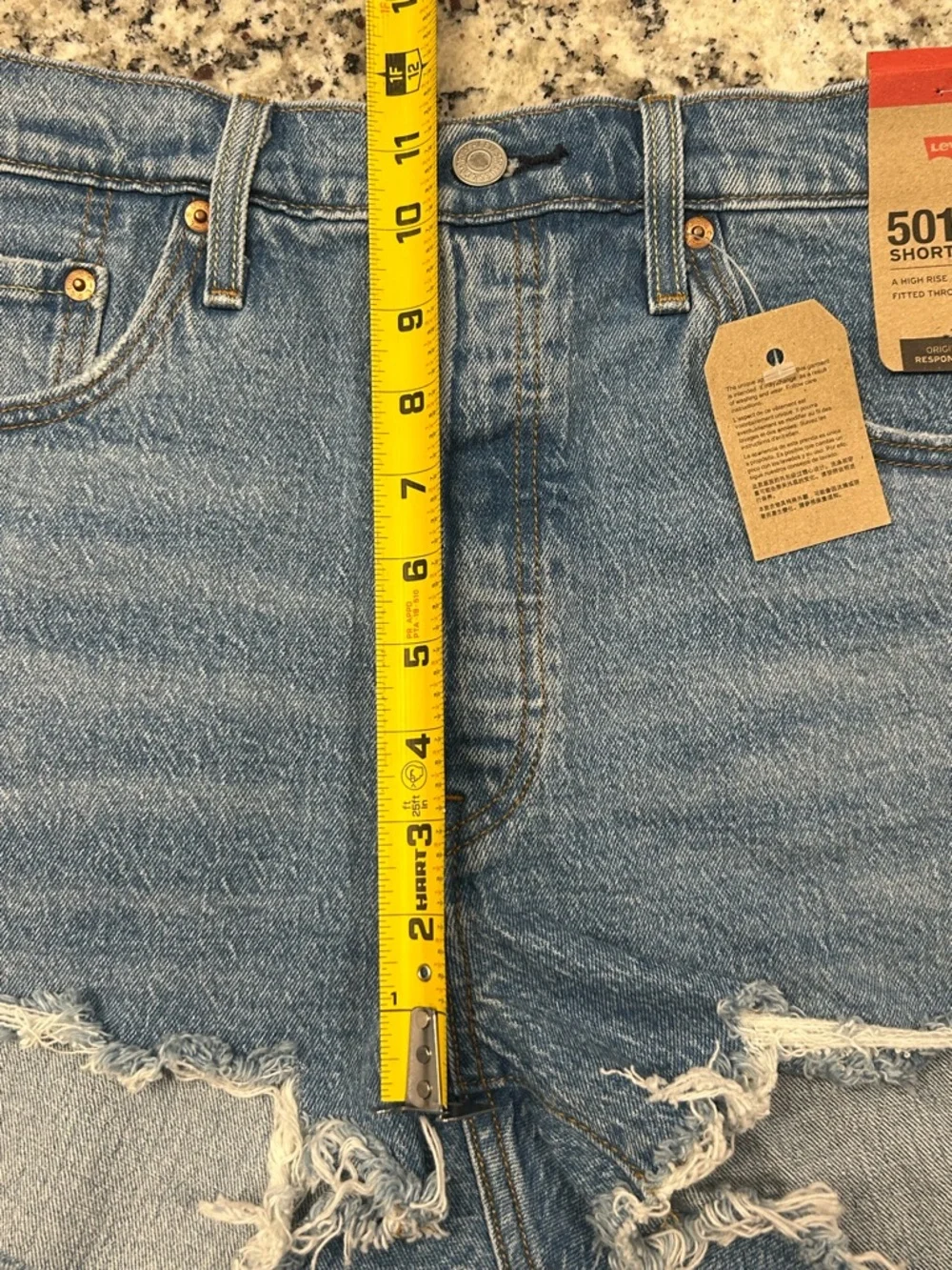 Levi's® 501® Original High Waist Festival Denim Shorts Women’s NWT 31 Distressed
